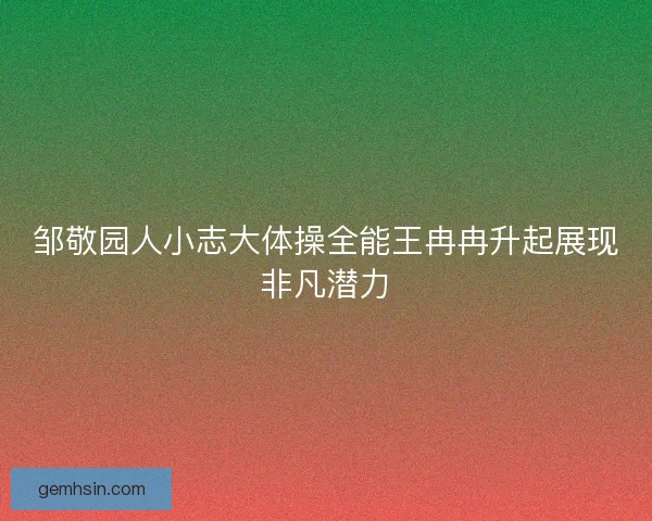 邹敬园人小志大体操全能王冉冉升起展现非凡潜力
